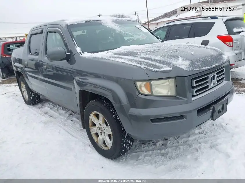 2HJYK16568H517571 2008 Honda Ridgeline Rtl