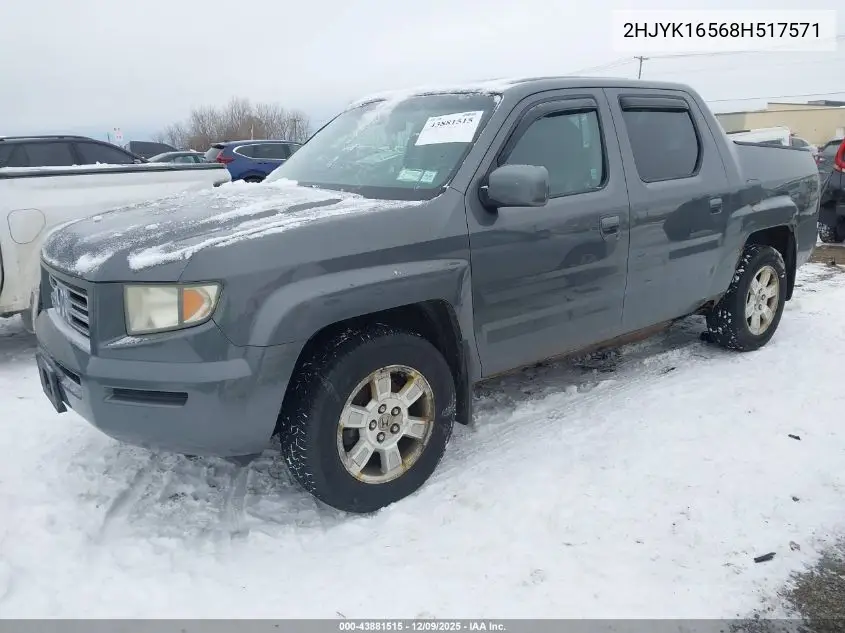 2HJYK16568H517571 2008 Honda Ridgeline Rtl