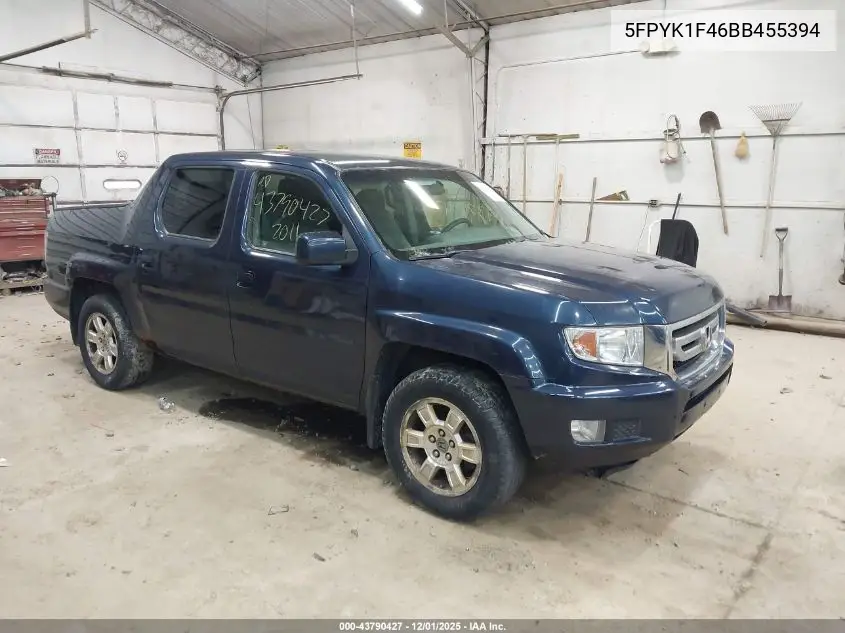 5FPYK1F46BB455394 2011 Honda Ridgeline Rts