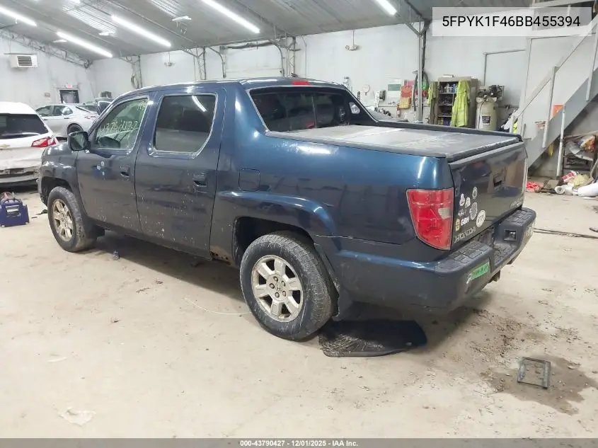 5FPYK1F46BB455394 2011 Honda Ridgeline Rts