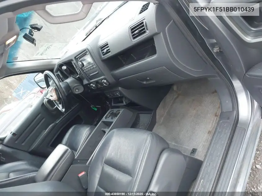 5FPYK1F51BB010439 2011 Honda Ridgeline Rtl