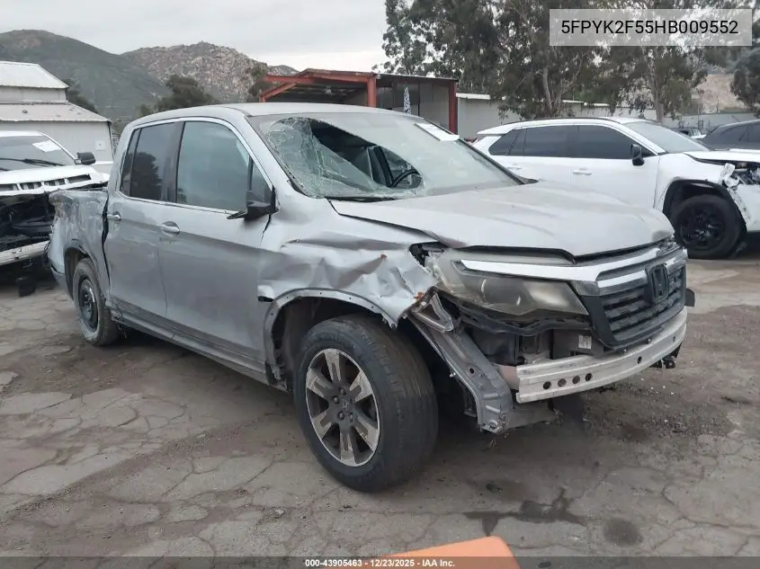 5FPYK2F55HB009552 2017 Honda Ridgeline Rtl