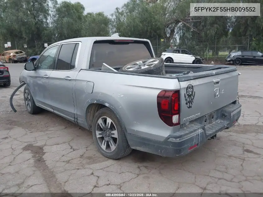 5FPYK2F55HB009552 2017 Honda Ridgeline Rtl
