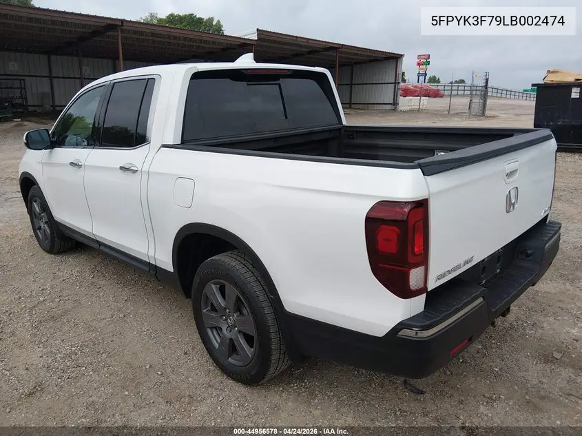 5FPYK3F79LB002474 2020 Honda Ridgeline Rtl-E