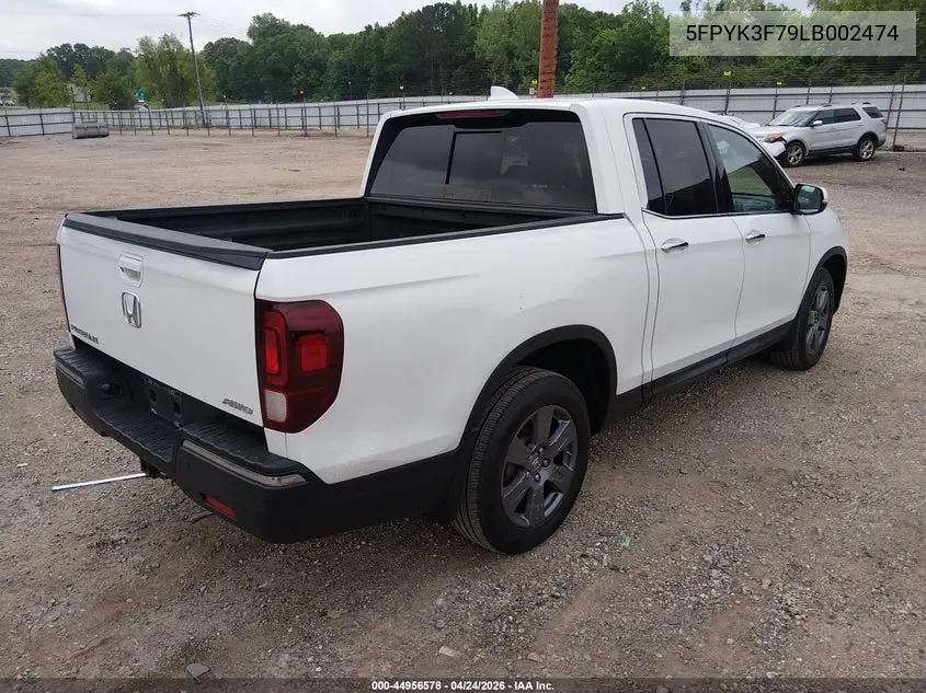 5FPYK3F79LB002474 2020 Honda Ridgeline Rtl-E