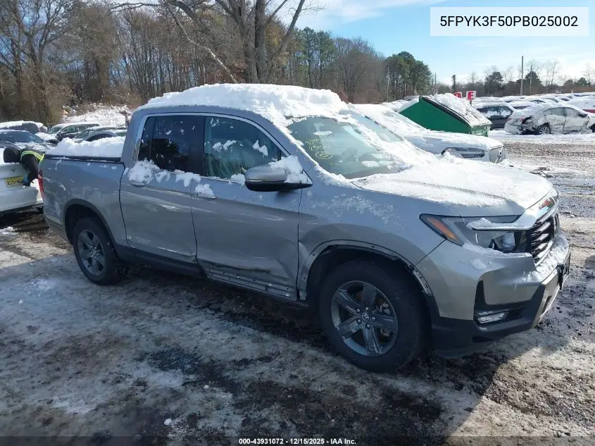 5FPYK3F50PB025002 2023 Honda Ridgeline Rtl
