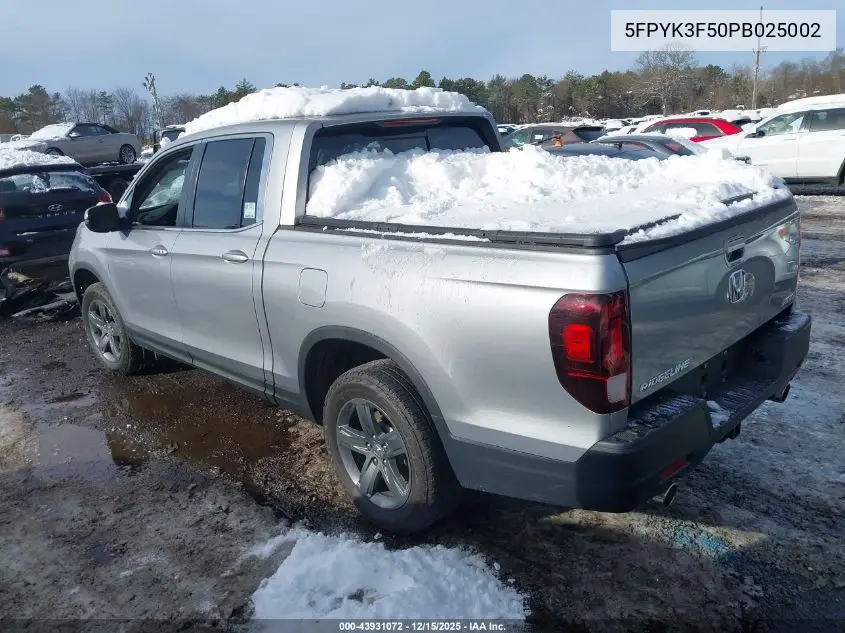 5FPYK3F50PB025002 2023 Honda Ridgeline Rtl