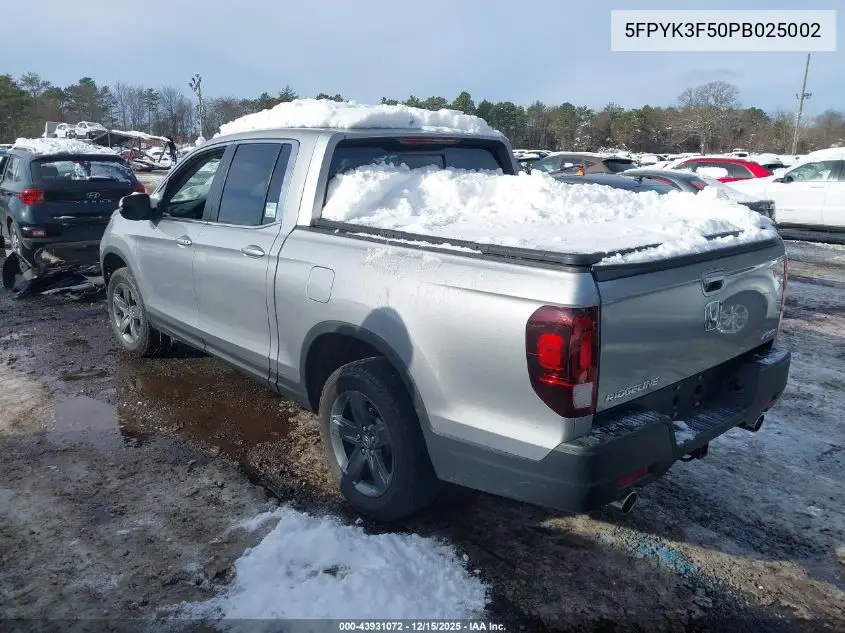 5FPYK3F50PB025002 2023 Honda Ridgeline Rtl