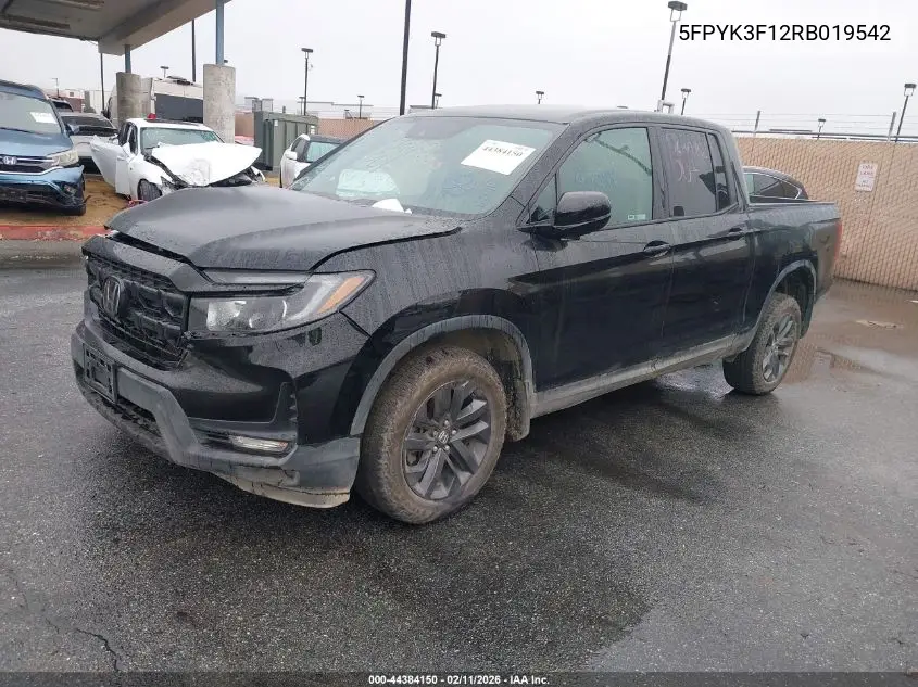 5FPYK3F12RB019542 2024 Honda Ridgeline Sport
