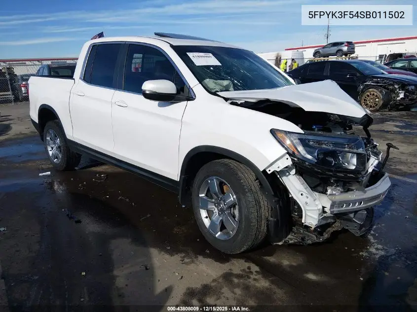 5FPYK3F54SB011502 2025 Honda Ridgeline Rtl