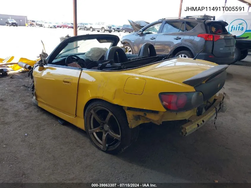 JHMAP11491T005591 2001 Honda S2000