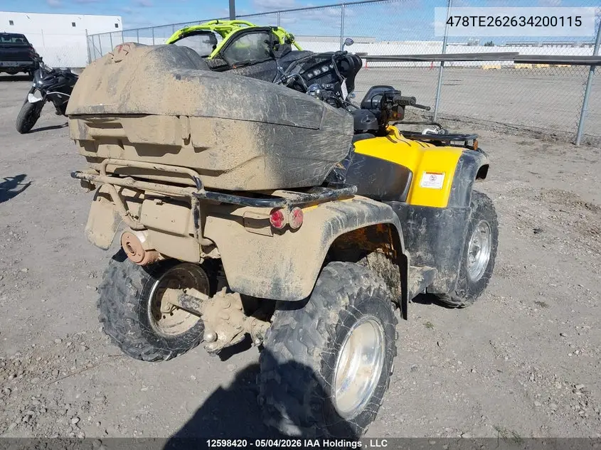 2003 Honda Trx500 Fa VIN: 478TE262634200115 Lot: 12598420