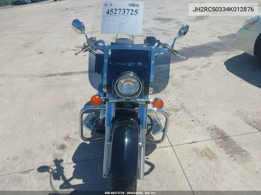 2004 Honda Vt750 Ca VIN: JH2RC50334K012876 Lot: 45273725