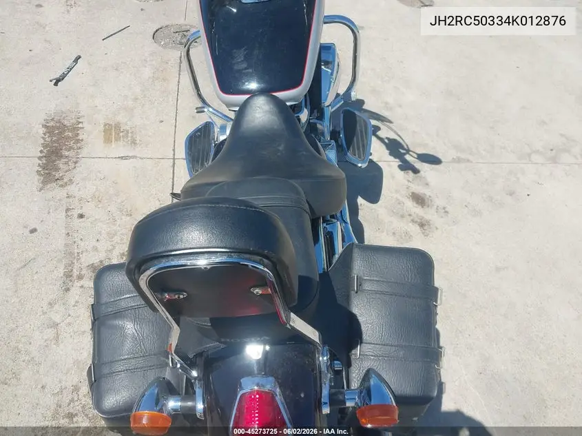 2004 Honda Vt750 Ca VIN: JH2RC50334K012876 Lot: 45273725