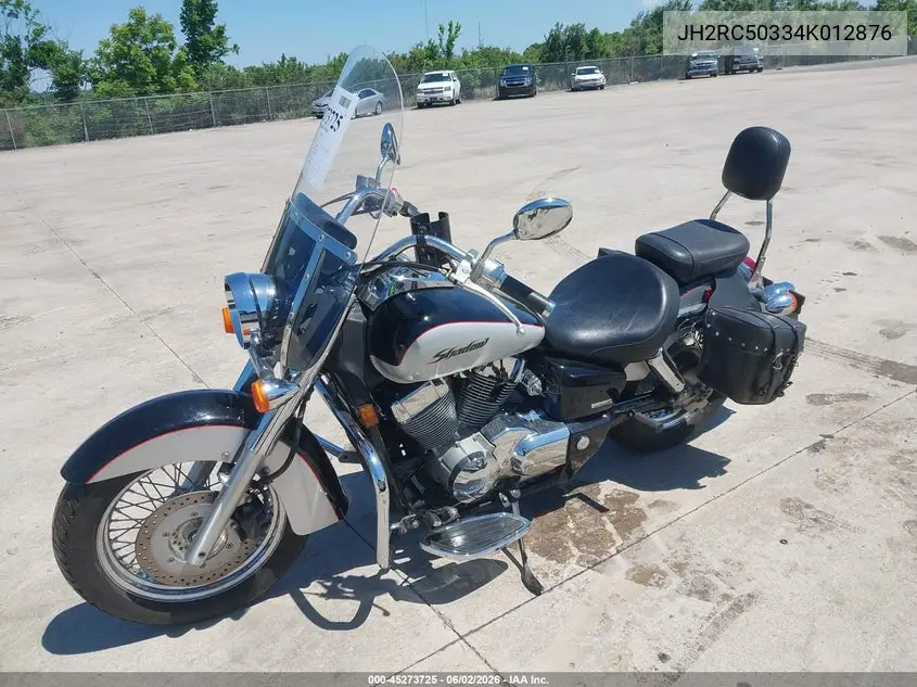2004 Honda Vt750 Ca VIN: JH2RC50334K012876 Lot: 45273725