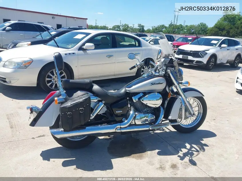 2004 Honda Vt750 Ca VIN: JH2RC50334K012876 Lot: 45273725