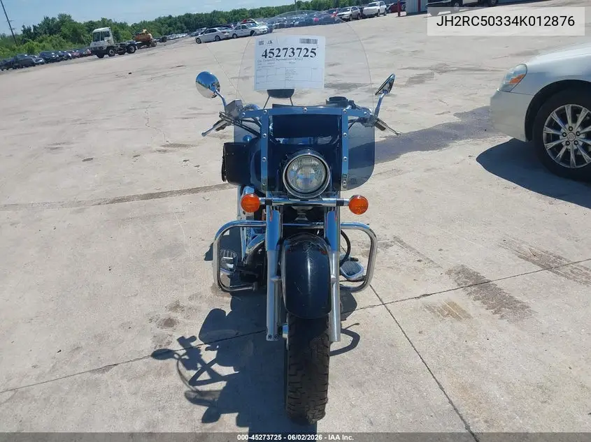 2004 Honda Vt750 Ca VIN: JH2RC50334K012876 Lot: 45273725