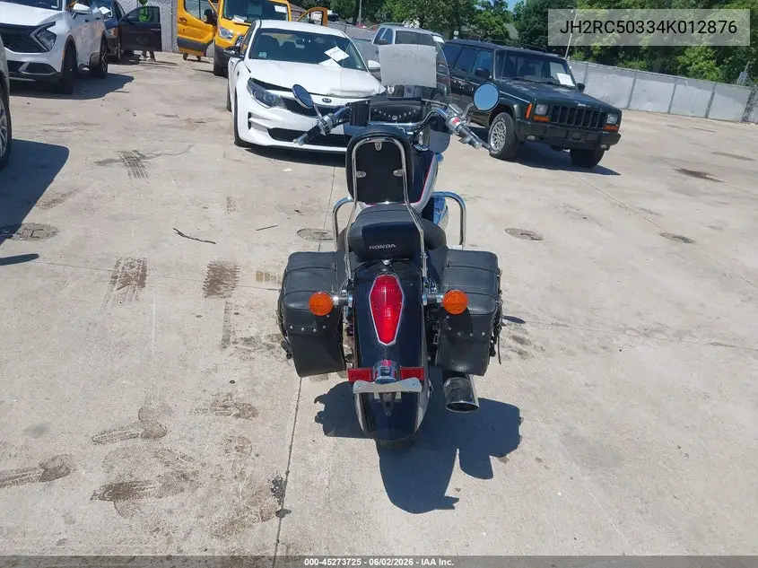 2004 Honda Vt750 Ca VIN: JH2RC50334K012876 Lot: 45273725