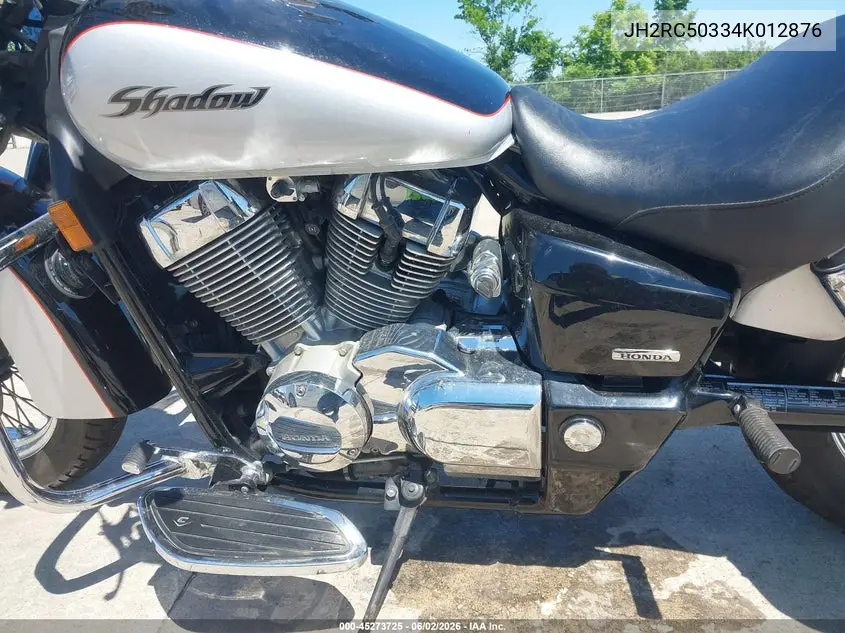 2004 Honda Vt750 Ca VIN: JH2RC50334K012876 Lot: 45273725