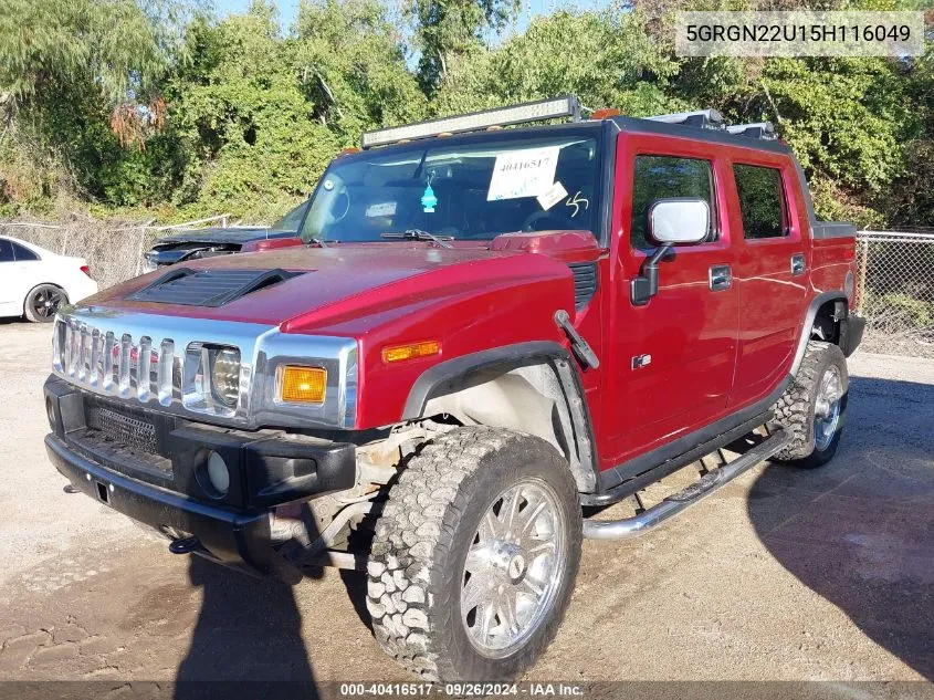 5GRGN22U15H116049 2005 Hummer H2 Sut