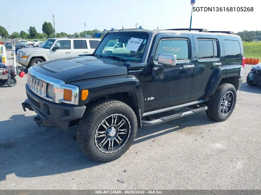 5GTDN136168105268 2006 Hummer H3 Suv