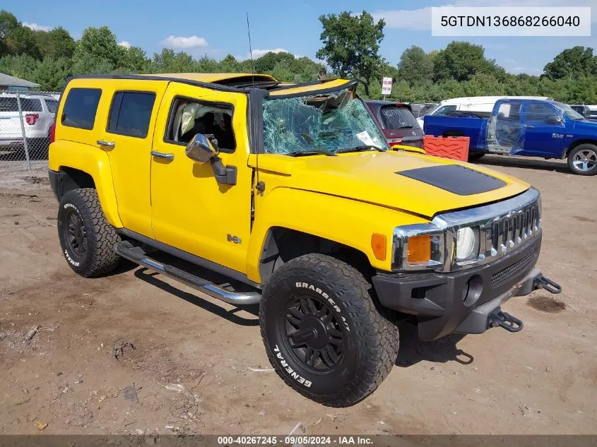 5GTDN136868266040 2006 Hummer H3 Suv