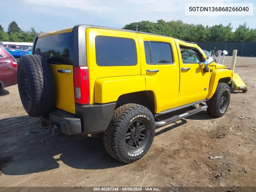 5GTDN136868266040 2006 Hummer H3 Suv