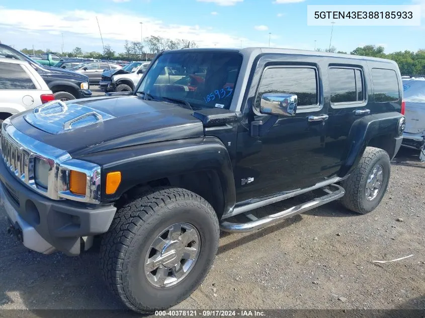 5GTEN43E388185933 2008 Hummer H3 Suv