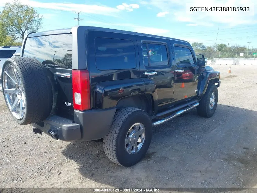 5GTEN43E388185933 2008 Hummer H3 Suv