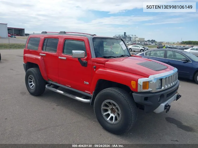 5GTEN13E998106149 2009 Hummer H3 Suv