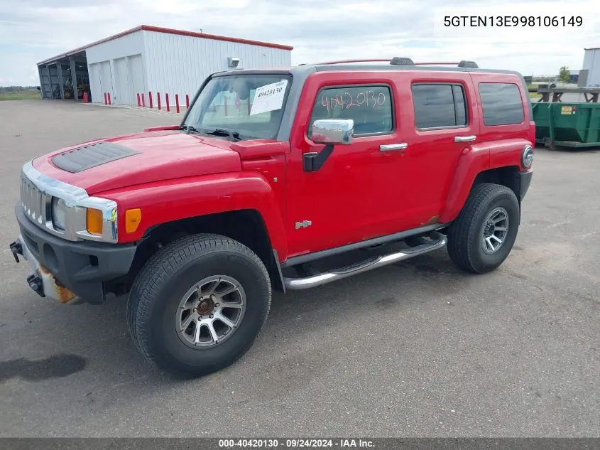 5GTEN13E998106149 2009 Hummer H3 Suv