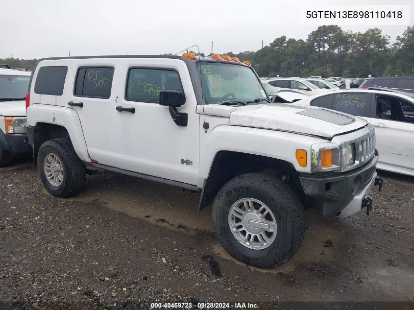 5GTEN13E898110418 2009 Hummer H3 Suv