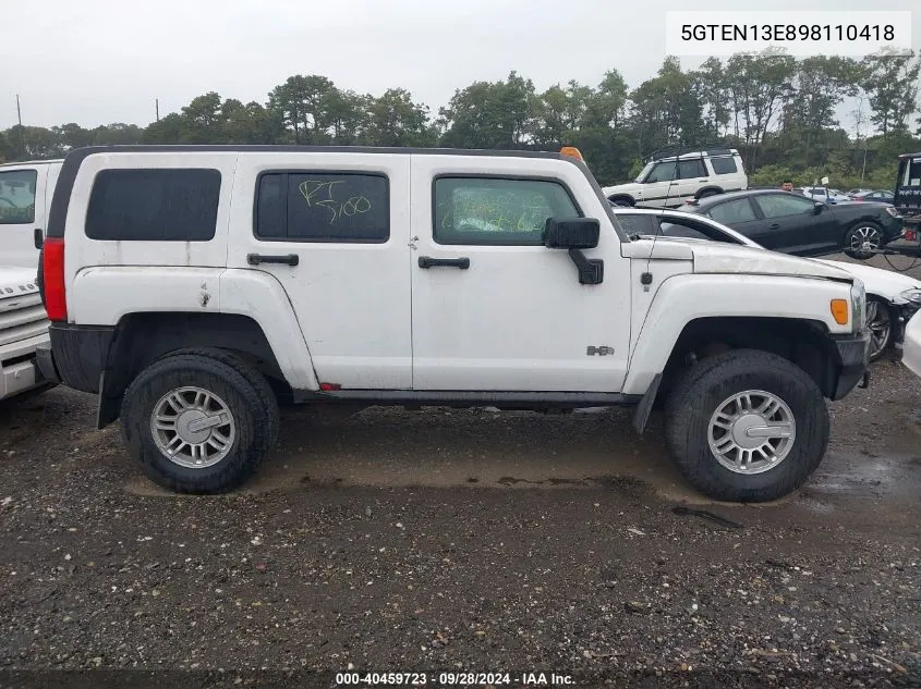 5GTEN13E898110418 2009 Hummer H3 Suv