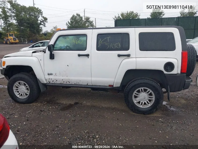 5GTEN13E898110418 2009 Hummer H3 Suv