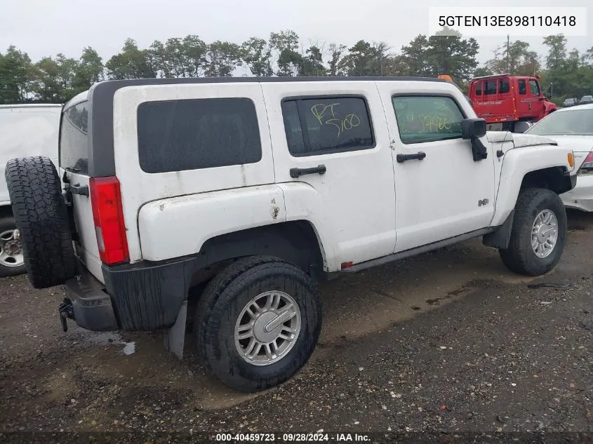 5GTEN13E898110418 2009 Hummer H3 Suv