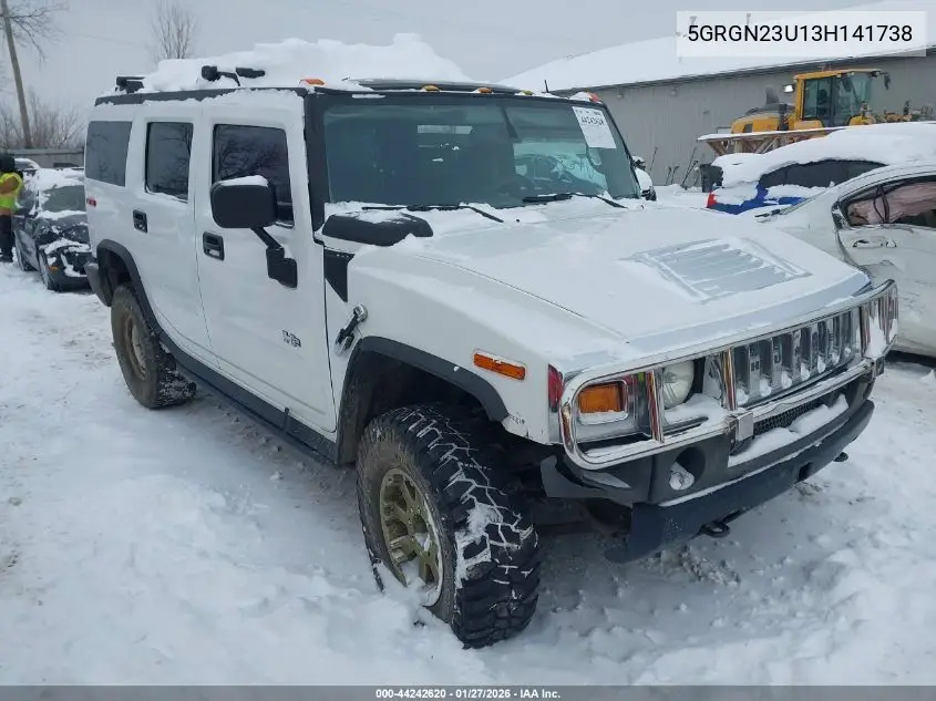 2003 Hummer H2 VIN: 5GRGN23U13H141738 Lot: 44242620