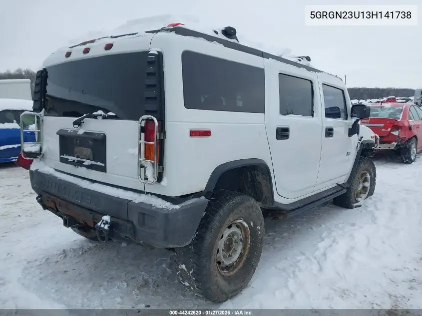 2003 Hummer H2 VIN: 5GRGN23U13H141738 Lot: 44242620