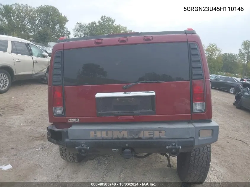 5GRGN23U45H110146 2005 Hummer H2 Suv