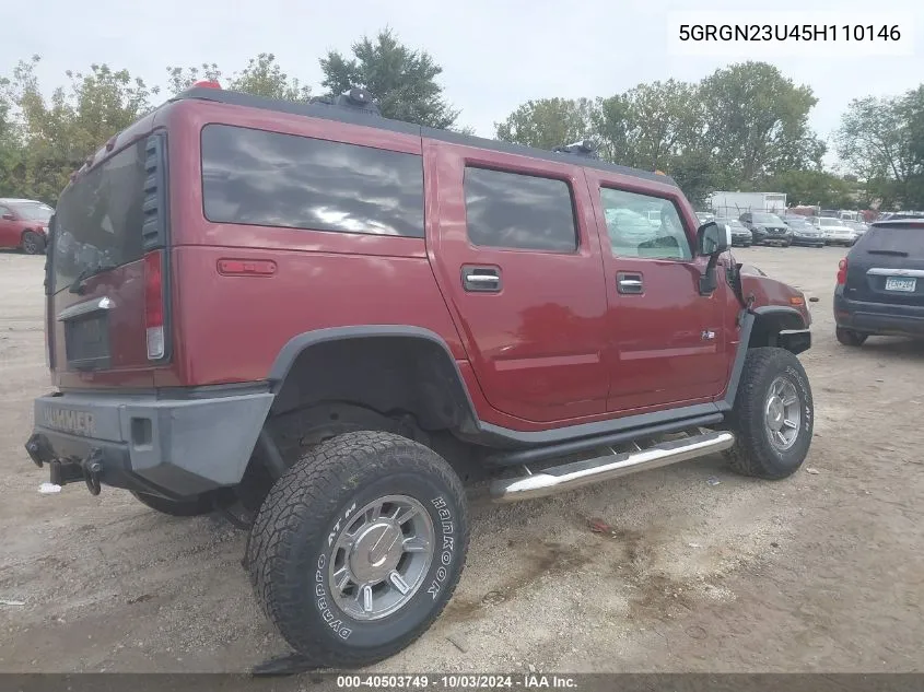 5GRGN23U45H110146 2005 Hummer H2 Suv