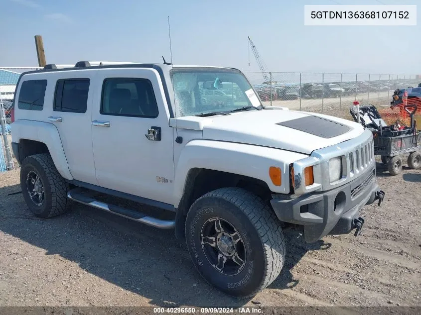 5GTDN136368107152 2006 Hummer H3 Suv