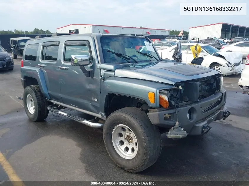 5GTDN136168332217 2006 Hummer H3 Suv