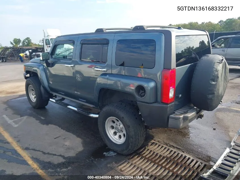 5GTDN136168332217 2006 Hummer H3 Suv