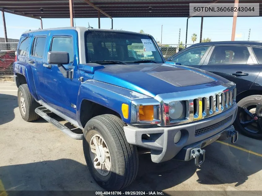 5GTDNL36068243044 2006 Hummer H3 Suv