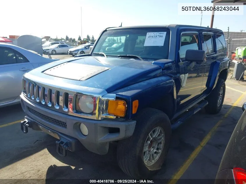 5GTDNL36068243044 2006 Hummer H3 Suv