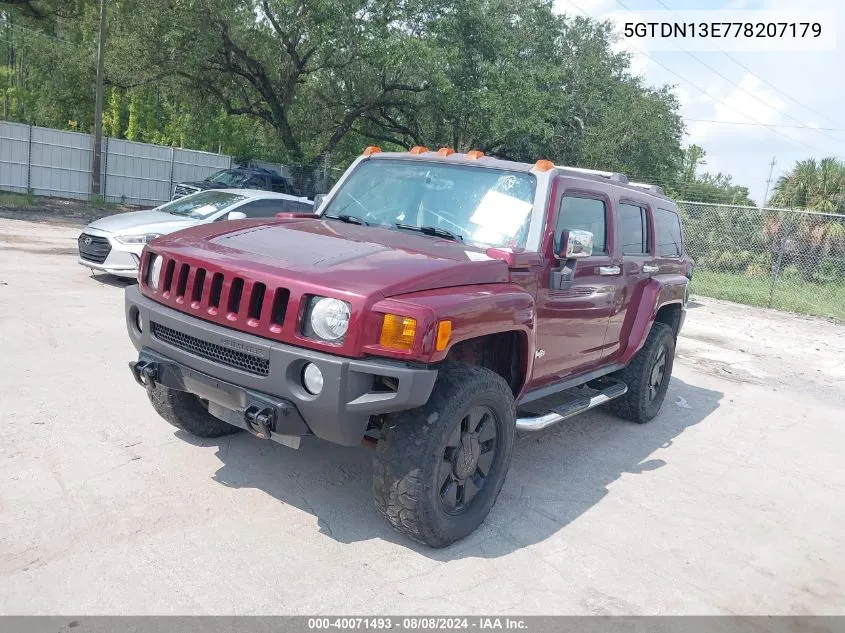 5GTDN13E778207179 2007 Hummer H3 Suv