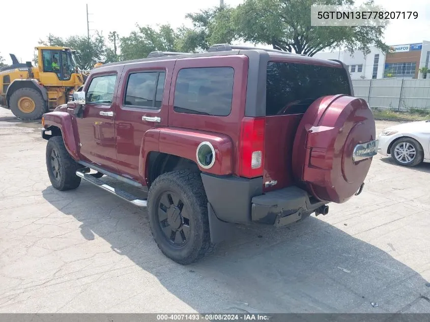 5GTDN13E778207179 2007 Hummer H3 Suv