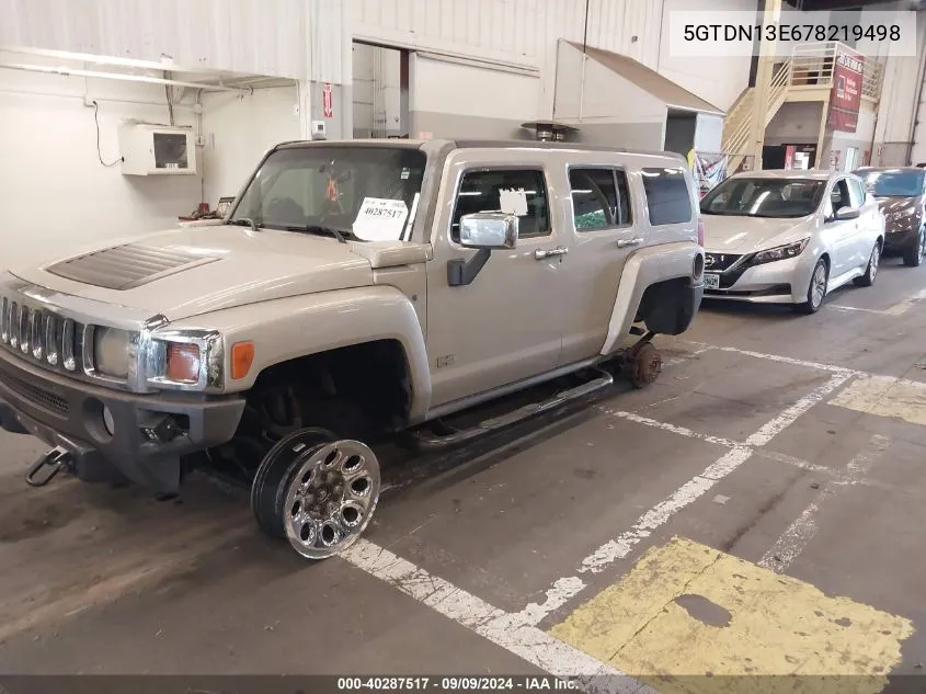 5GTDN13E678219498 2007 Hummer H3 Suv