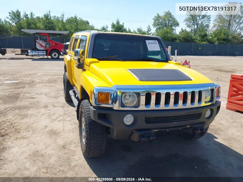 5GTDN13EX78191317 2007 Hummer H3 Suv