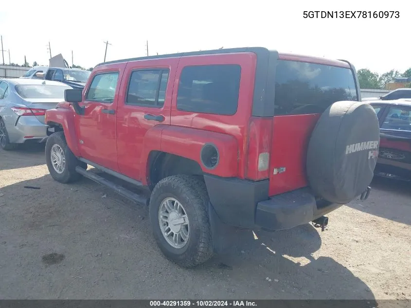 5GTDN13EX78160973 2007 Hummer H3 Suv