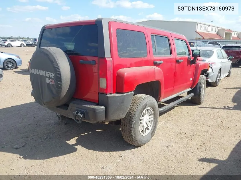 5GTDN13EX78160973 2007 Hummer H3 Suv